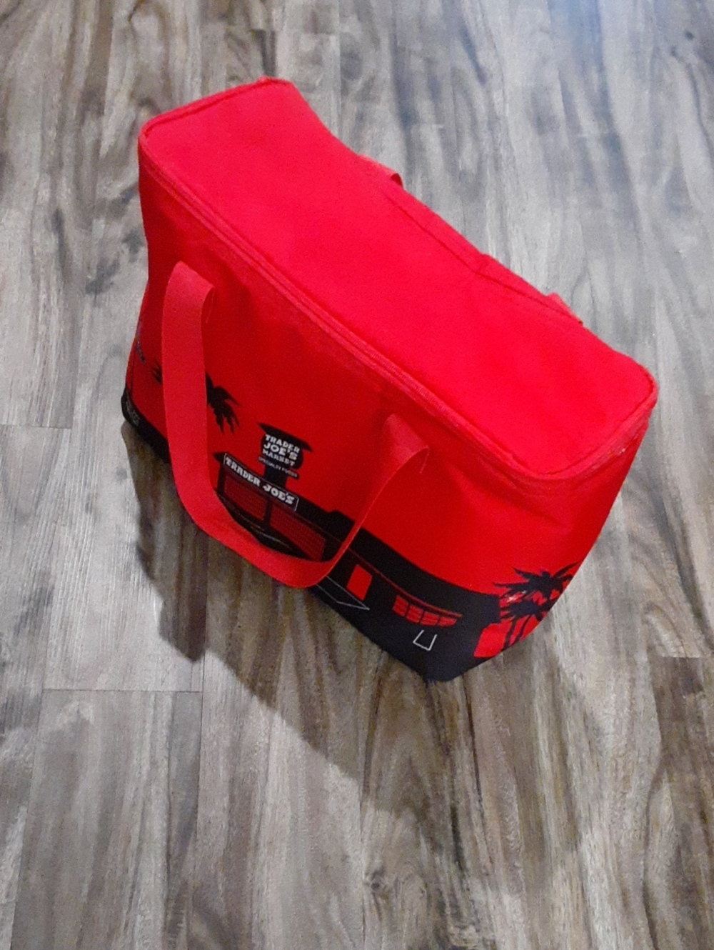 Large Red Trader Joe's Insulated Cooler Tote Bag